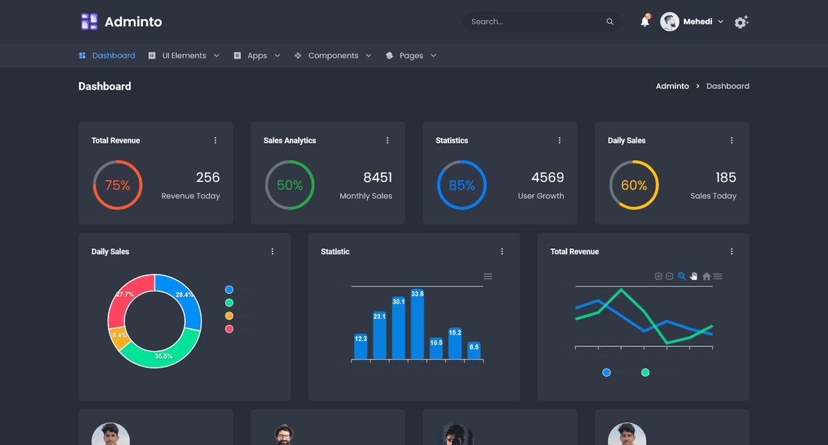 Adminto Dashboard